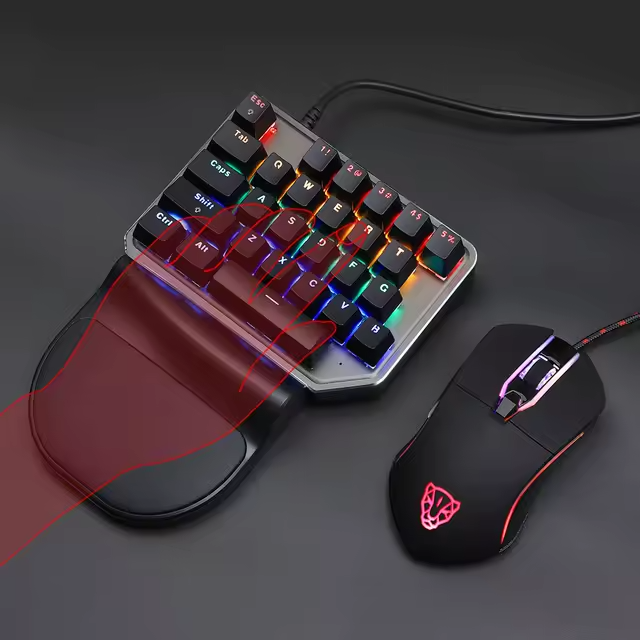 Teclado Mecânico Gamer Motospeed K27 – 27 Teclas, LED Backlight, Interruptor Vermelho e Design Ergonômico